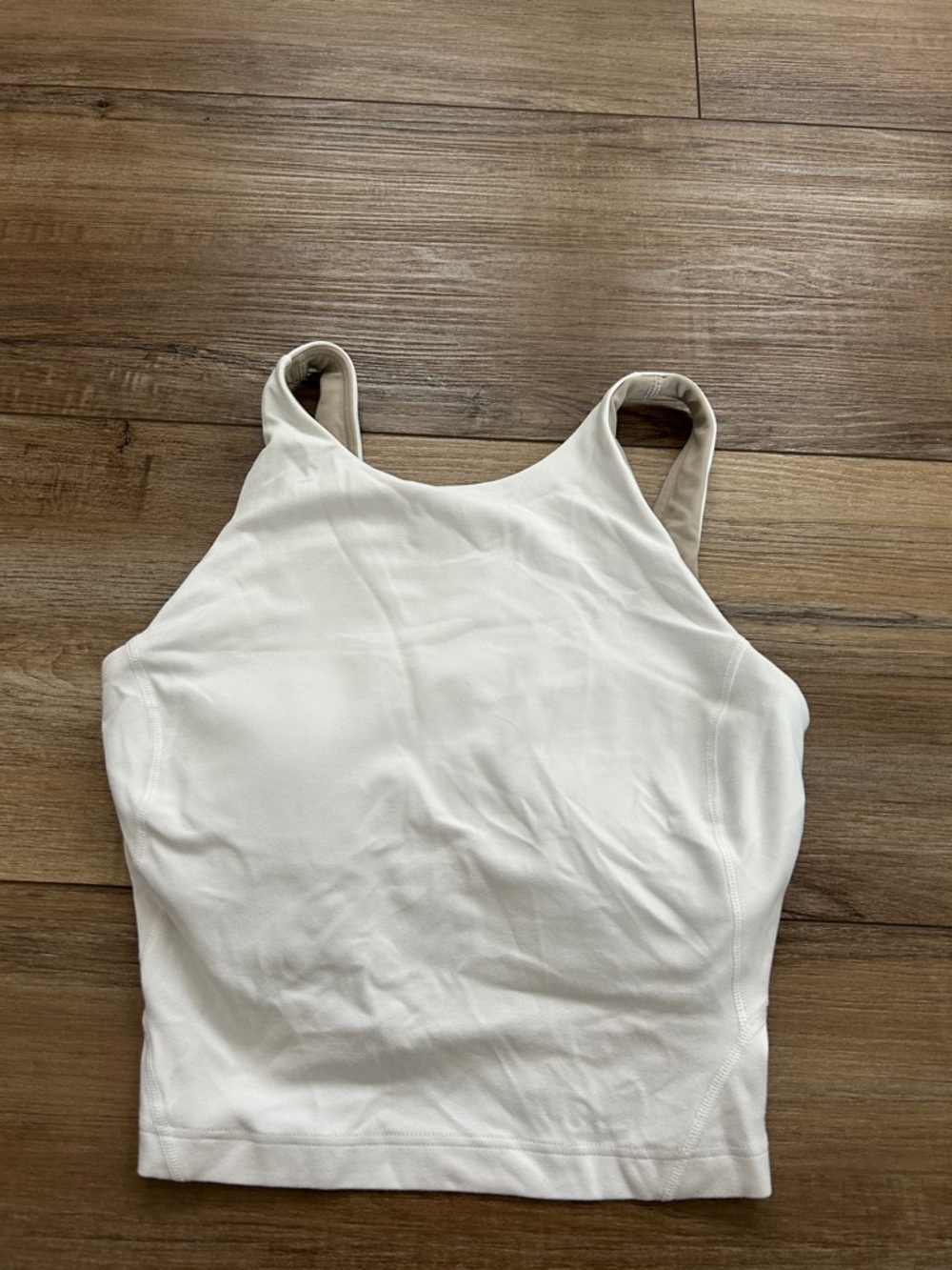 Lululemon White High-Neck Crop Tank Top - Women size 2